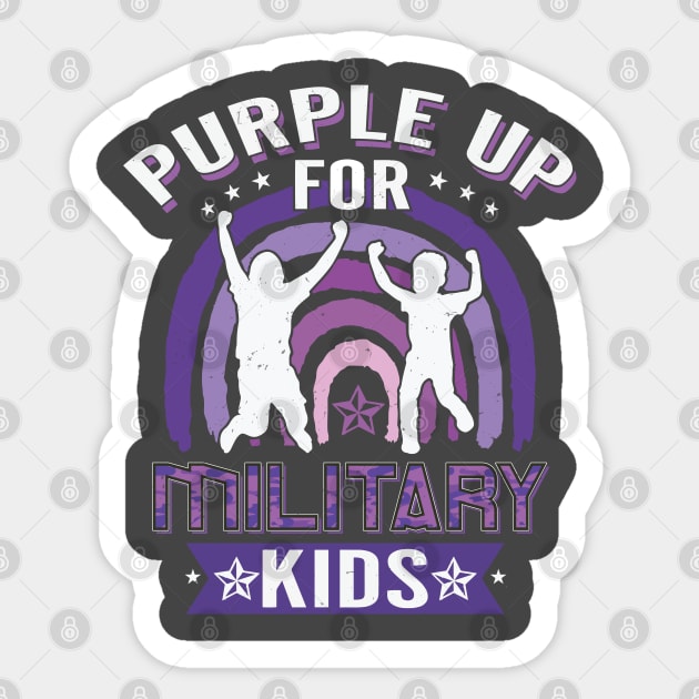 Purple Up For Military Kids Military Child Month USA Sticker by Rosemat